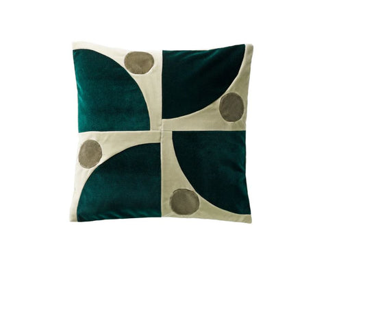 CUSHION-JOSEFINE-40X40-VELVET-EMERALD/SAGE