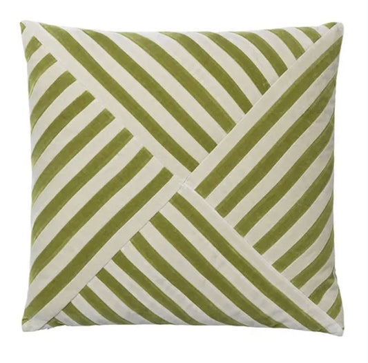 Lily 55x55 cm velvet cushion-willow/dusty white