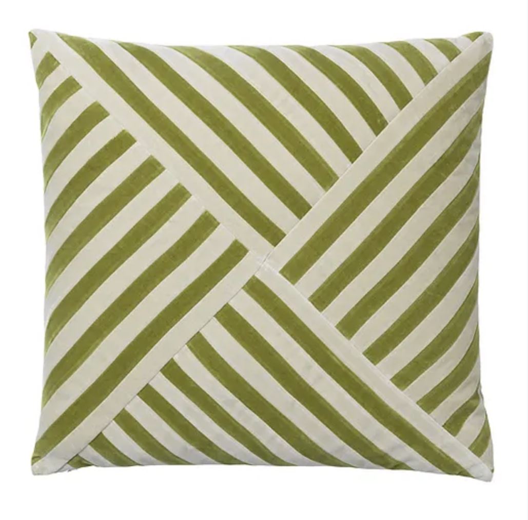 Lily 55x55 cm velvet cushion-willow/dusty white