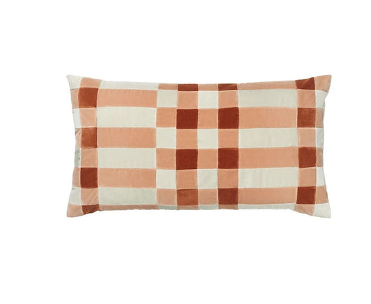 CUSHION-NELLIE 40x70CM VELVET-SAGE/BURNT ORANGE