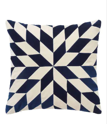 Nova 50x50cm velvet cushion-dark blue