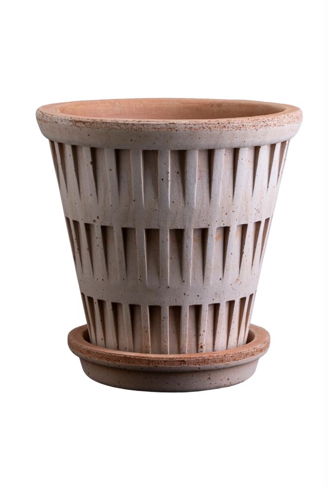 PLANT POT - PANTHEON ROSA POT & SAUCER-DIAM.25 CM