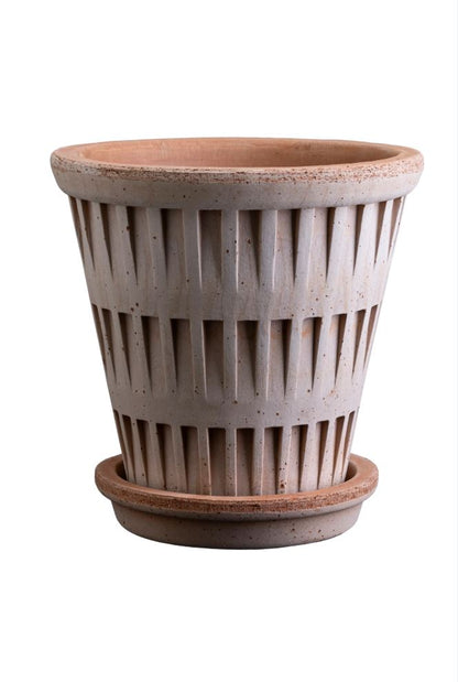 PLANT POT - PANTHEON ROSA POT & SAUCER-DIAM.25 CM