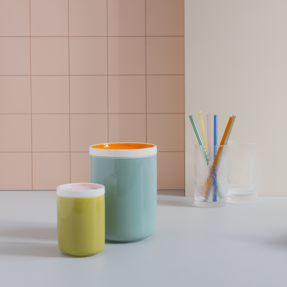 PORCELAIN CANISTER EMILIO SMALL
