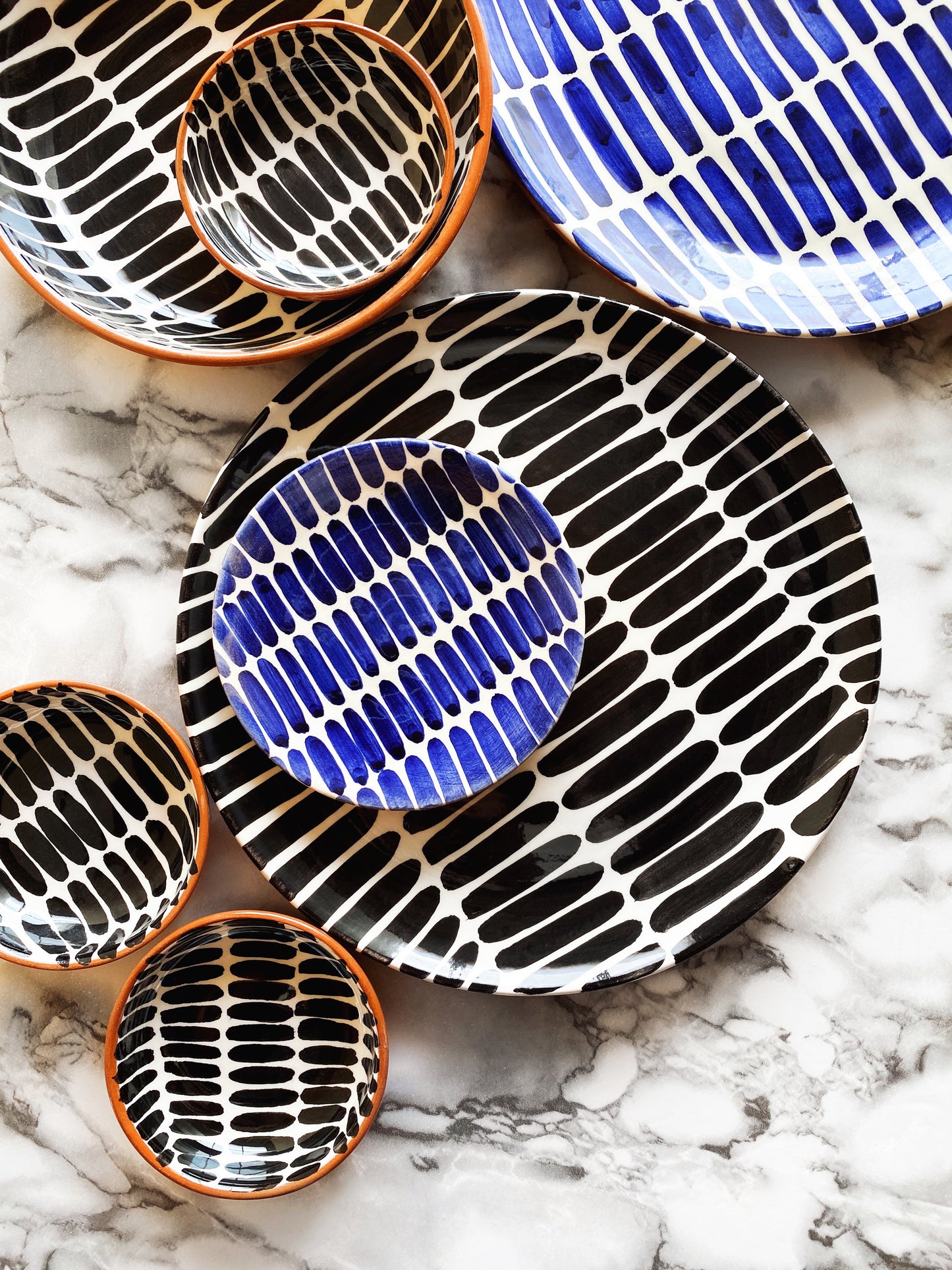 BOWL-STRIPE MINI BOWL-BLUE