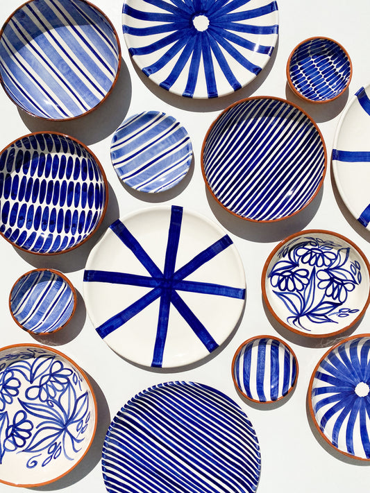 BOWL-STRIPE REGULAR BOWL-BLUE