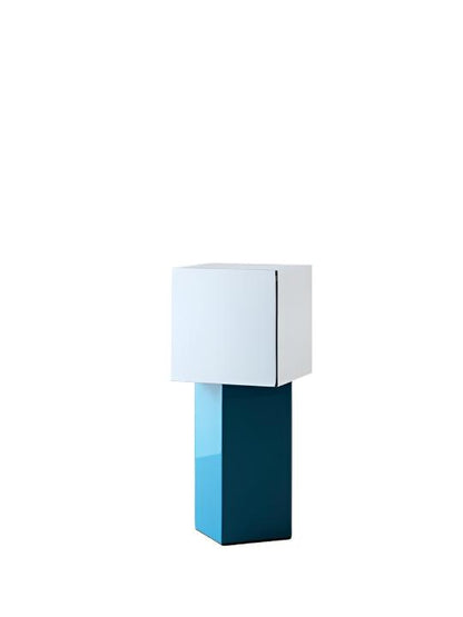 TABLE LAMP-PIVOT PORTABLE ATD7-BLUE SILVER