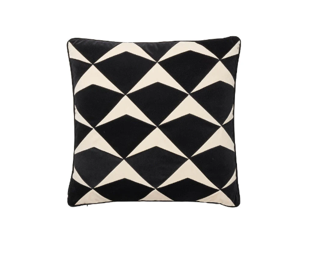 CUSHION-SELMA-55X55-VELVET-BLACK
