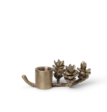 CANDLE HOLDER-FOREST-BRASS