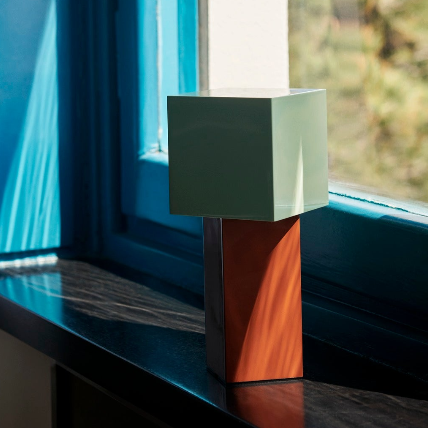 TABLE LAMP-PIVOT PORTABLE LAMP ATD7-RUSTY MINT