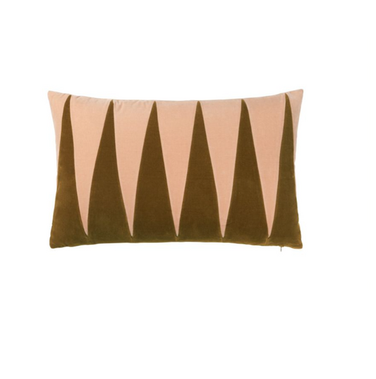 CUSHION-PAULA 40X60CM VELVET-CARAMEL/PLASTER