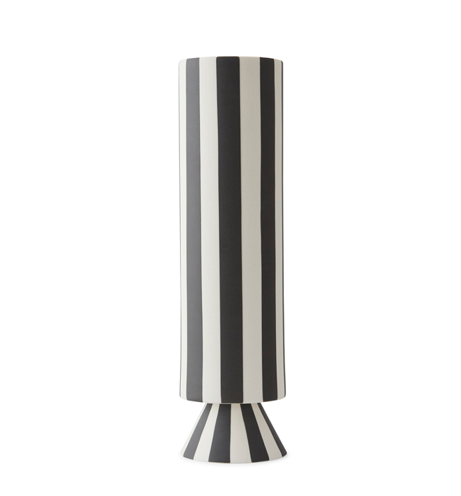 VASE-TOPPUHIGH-WHITE/BLACK