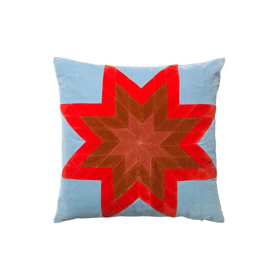 CUSHION-THELMA 55x55CM VELVET-BLUE DUST