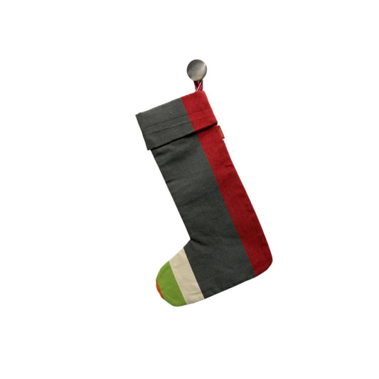 CHRISTMAS-STOCKING-GREY/RED