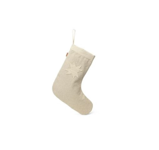 CHRISTMAS STOCKING-VELA-NATURAL