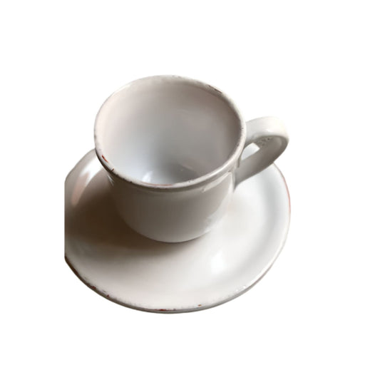 TAVOLOZZA TEA CUP + SAUCER-WHITE