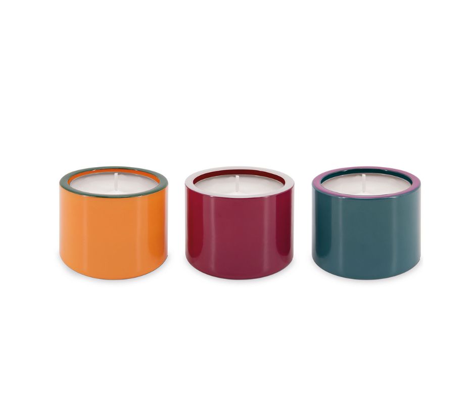 CANDLE HOLDERS-GLASS LIGHTS N.1-SET OF 3