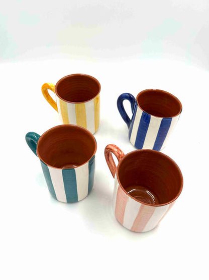 MUG-BOLD STRIPE HORIZONTAL-TANGERINE