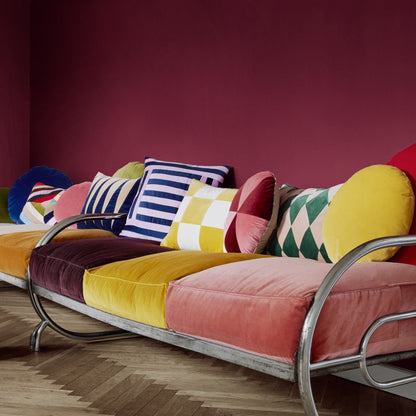 CUSHION-LAURA ROUND VELVET-MULTI-1