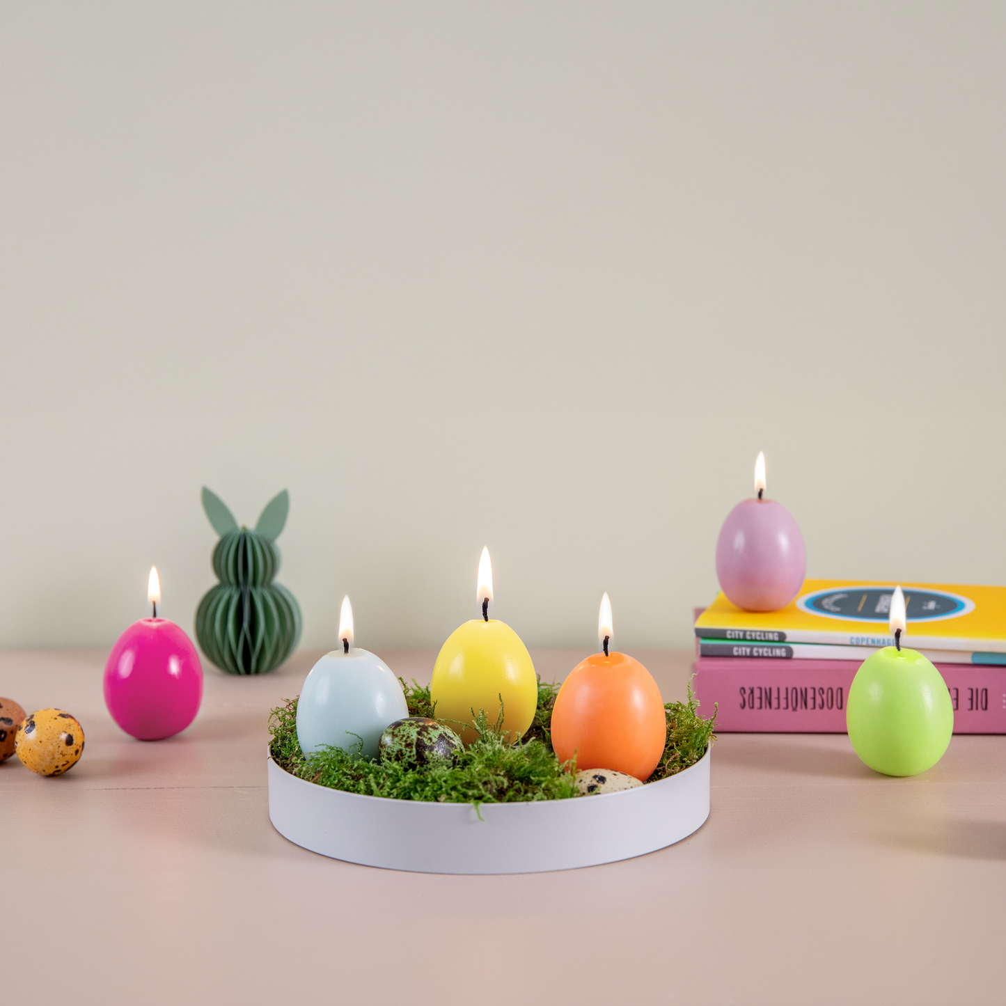 CANDLE-EGG CANDLE SET EDDY-SET OF 6