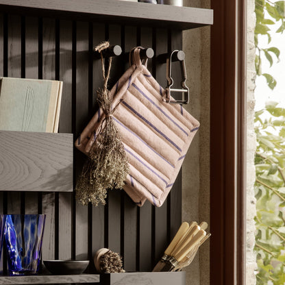 POT HOLDERS-HALE-SET OF 2-SAND/BLACK