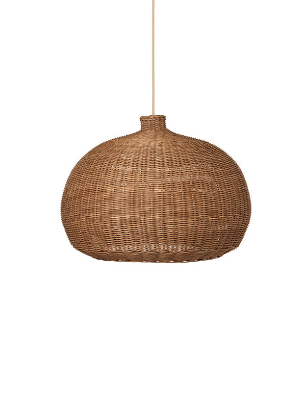 LAMP SHADE-BRAIDED-BELLY/NATURAL