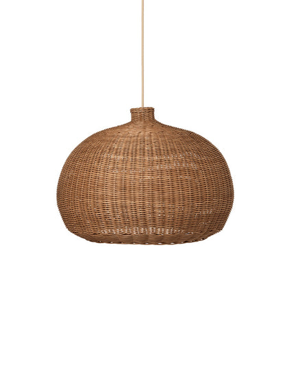 LAMP SHADE-BRAIDED-BELLY/NATURAL