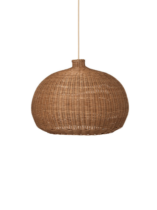Braided Lampshade - Belly-Natural (including cord)