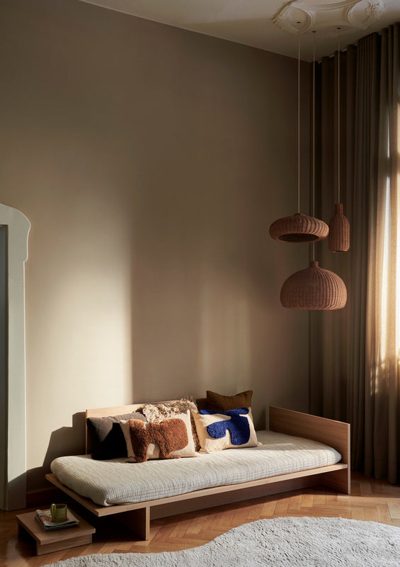 LAMP SHADE-BRAIDED-BELLY/NATURAL