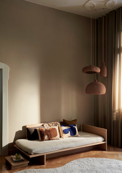 LAMP SHADE-BRAIDED-BELLY/NATURAL