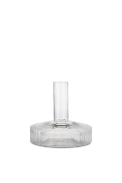 CARAFE-RIPPLE WINE CARAFE-CLEAR