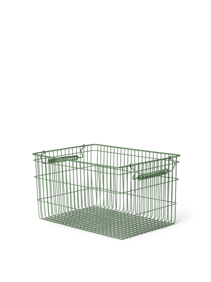 BASKET-CALA STACKABLE BASKETS-SET OF 2-GREEN