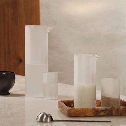 JUG-RIPPLE-WATER JUG-FROSTED