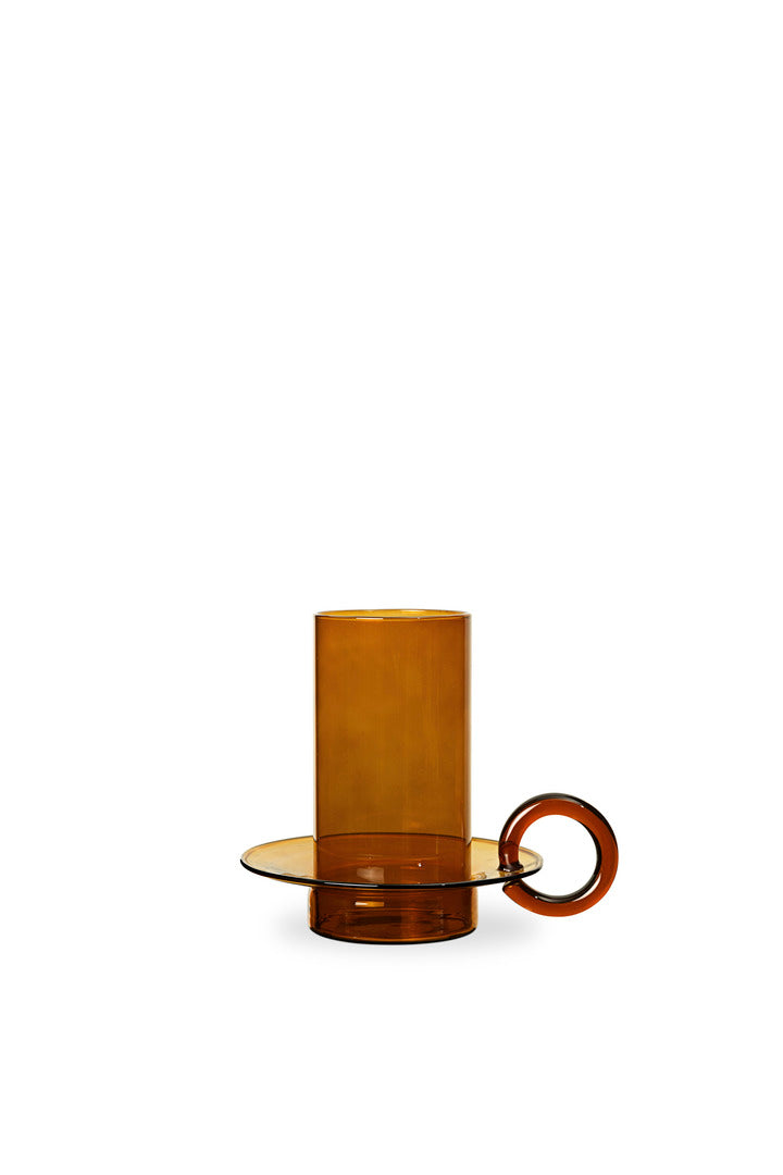 CANDLE HOLDER-LUCE AMBER