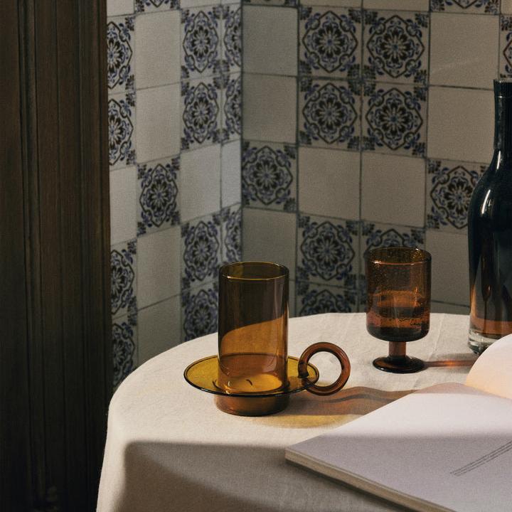 CANDLE HOLDER-LUCE AMBER