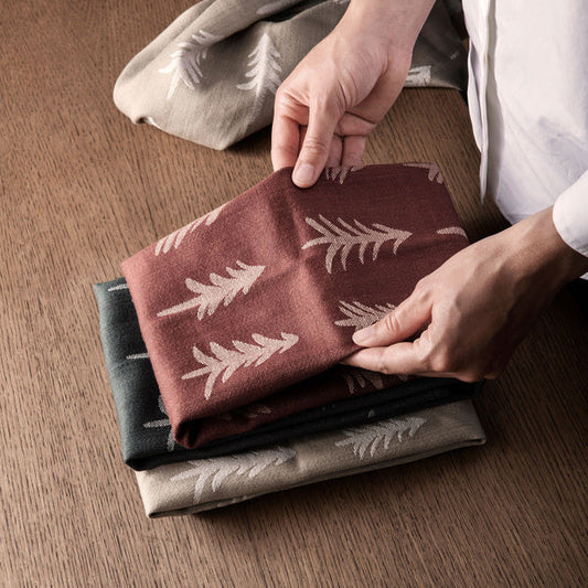 TOWEL-CHRISTMAS TEA TOWEL-DARK GREEN