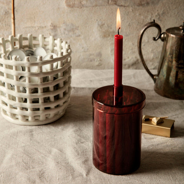 CANDLE-COUNTDOWN TO CHRISTMAS-DARK RED