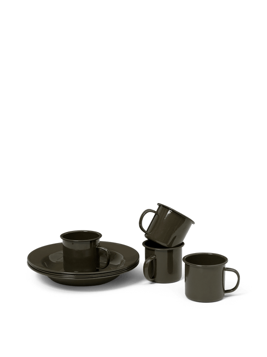 PICNIC SET-YARD-SET OF 8 PCS-OLIVE GREEN