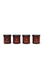 Scented Advent Candles-set of 4-Red Brown