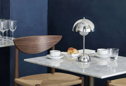 TABLE LAMP-FLOWERPOT PORTABLE LAMP VP9-CHROME PLATED