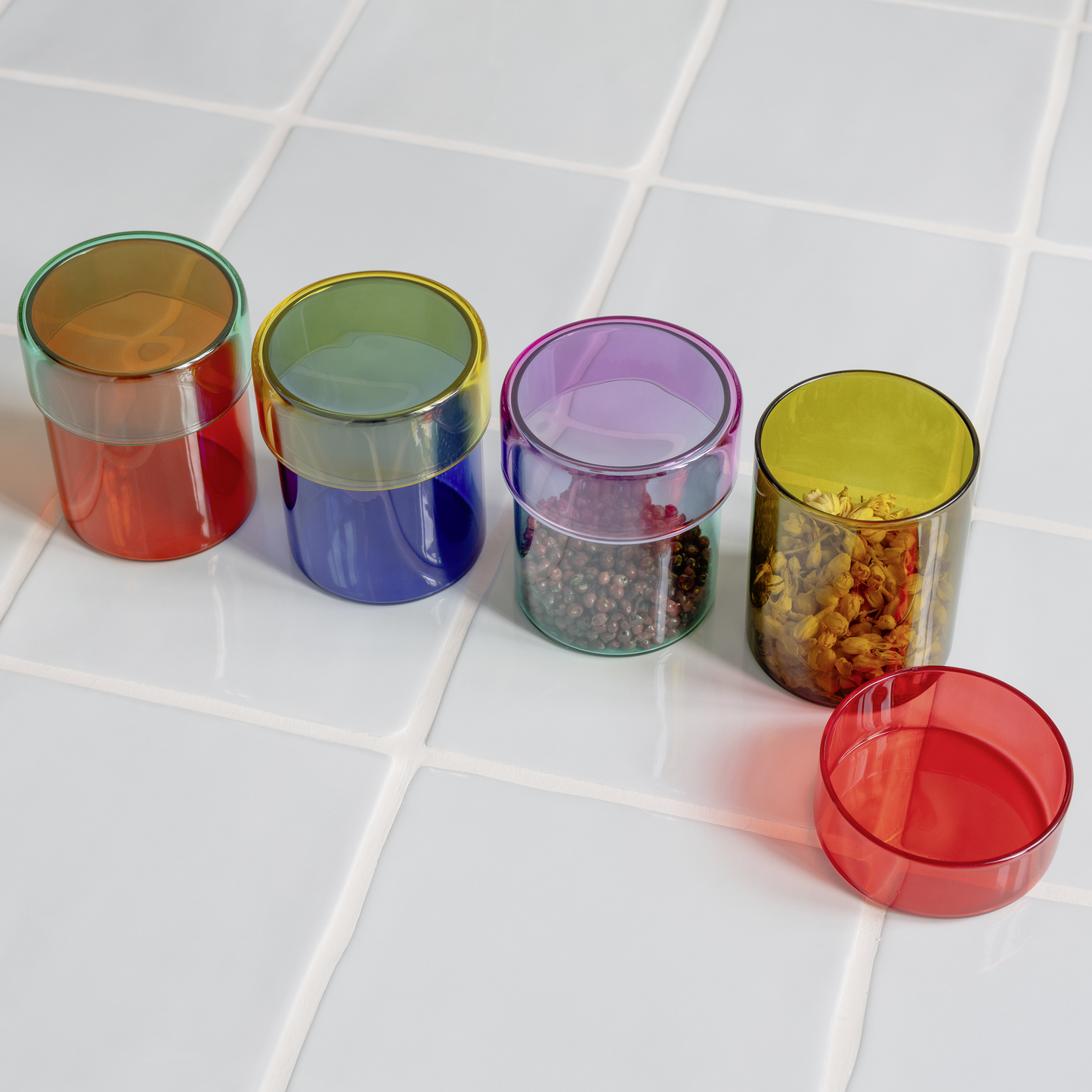 JAR-GLASS SET OF 4-COSIMA