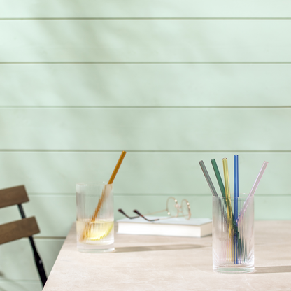 STRAWS-GLASS STRAWS SET OF 6