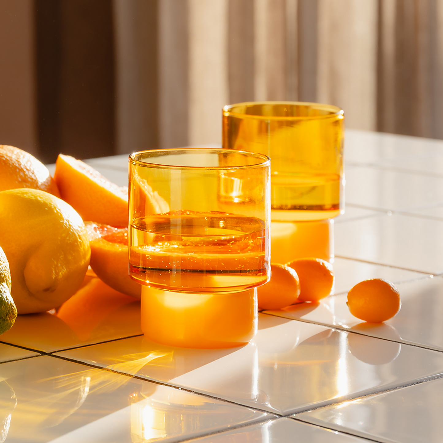 GLASSES-JILL YELLOW-SET OF 2