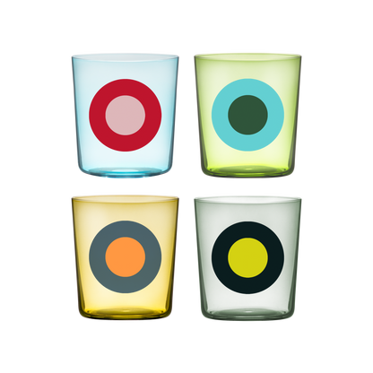 GLASSES-DRINKING GLASSES DOTS-NO.1-SET OF 4