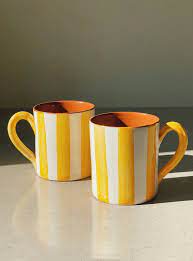 Bold Stripe Mug - Horizontal - Tangerine