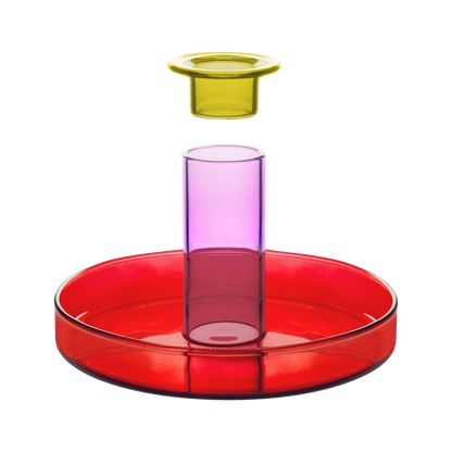 CANDLE HOLDER-LUCY RED