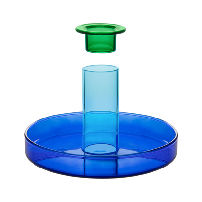 CANDLE HOLDER-LUCY BLUE