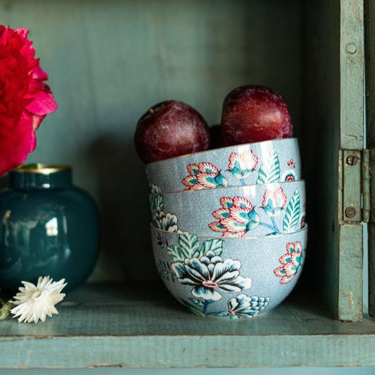 BOWL-FLOWER FESTIVAL DIAM.12-LIGHT BLUE