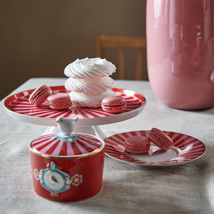 CAKE STAND-MINI-LOVE BIRDS-RED