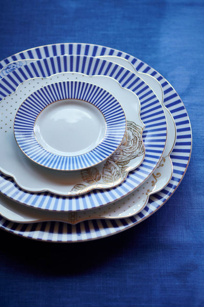 PLATE-ROYAL STRIPES-BLUE